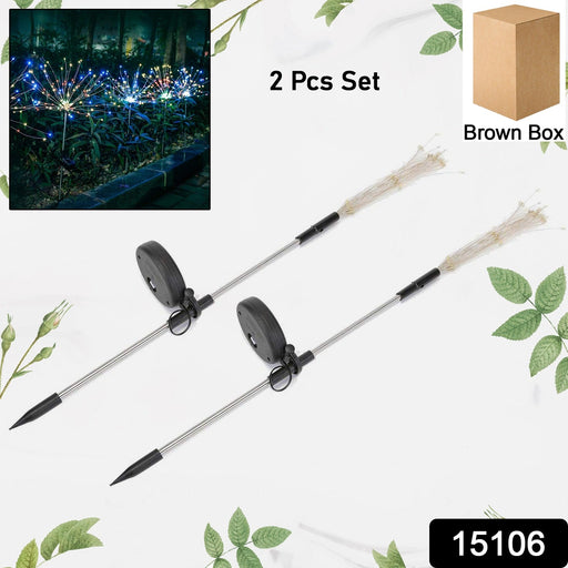 Colorful Multi Led Outdoor Solar Garden Lights (2 Pcs Set) by Your Brand