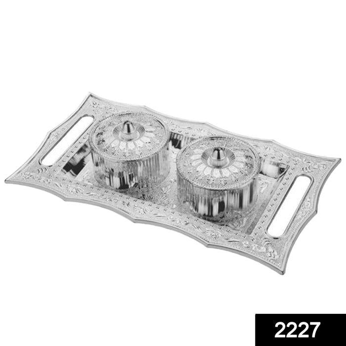 Multipurpose Decorative Multi Storage Mukhwas Dani / Serving Tray by Your Brand