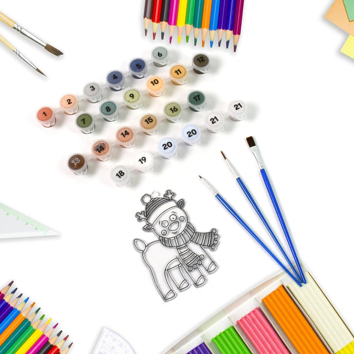 Paint by Number Kits 2 Set 21 Number Color, 6 paint brushes (2 Set) by Your Brand