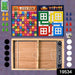 Wooden Board Game Set – Ludo, Snakes & Ladders, and Desktop Football (3-in-1) by Your Brand