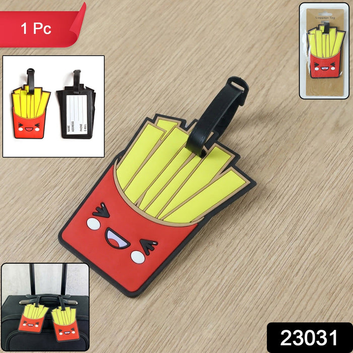 Cute French Fries Design Travel Identification Luggage Bag Tag by Your Brand