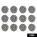 Round Shape Stainless Steel Ball Scrubber (Pack of 12) by Your Brand