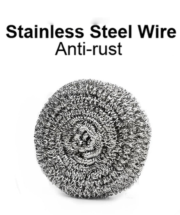 Round Shape Stainless Steel Scrubber (Pack of 6) by Your Brand