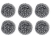 Round Shape Stainless Steel Scrubber (Pack of 6) by Your Brand