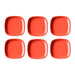 Durable microwave-safe square quarter plates, set of 6.