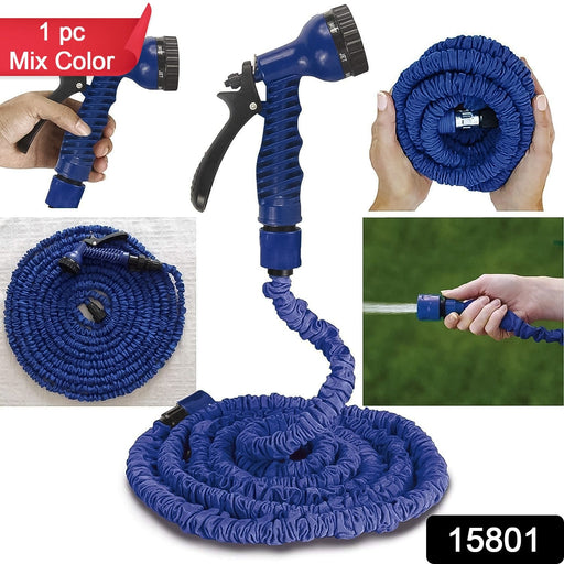 Expandable Magic Garden Hose with Spray Gun, Approx 4 Metre Pipe (1 Set / Mix Color) by Your Brand