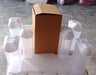Set of plastic storage jars with easy flow lids