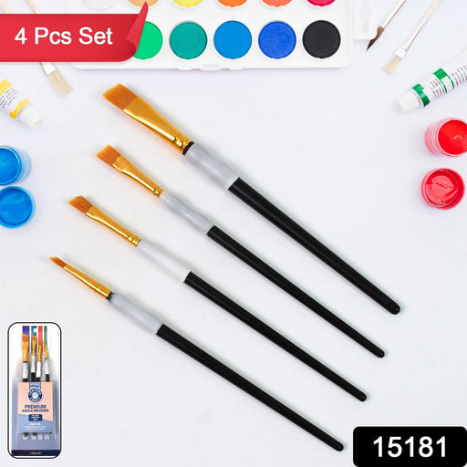 Premium Paint Brushes, Watercolor Acrylic Paint Brushes (4 Pcs Set) by Your Brand