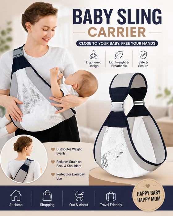 Dropdash Adjustable Baby Sling Carrier – Comfortable & Versatile Baby Holder for Newborns - Ring Slings & Hip Carriers Valentine's Week