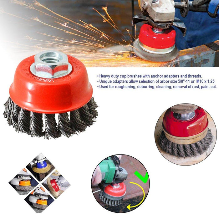 Wire Wheel Cup Brush (Black) by Your Brand