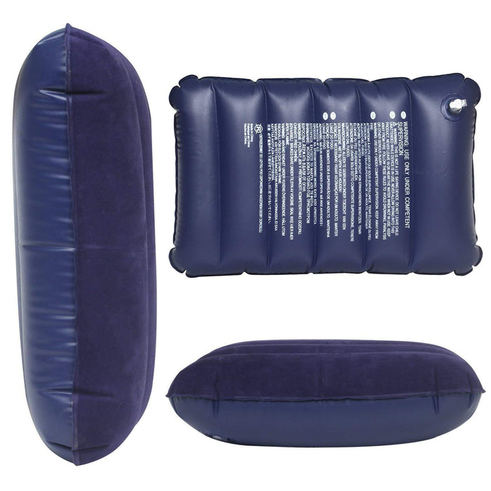 Velvet Air Inflatable Travel Pillow (Blue) by Your Brand