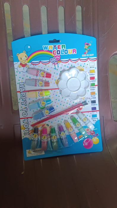 15 In 1 Water Colour Kit for Kids B-day Return Gift (1 Set) by Your Brand