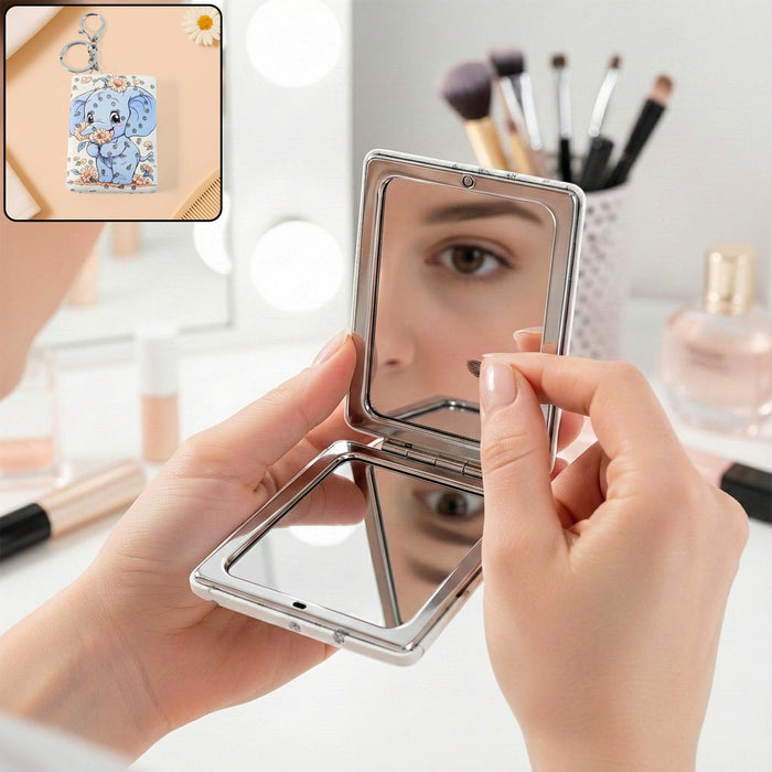 Foldable Mirror Keychain – (1 Pc) by Your Brand