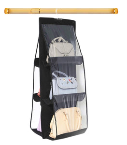 Foldable Handbag Storage 6 Pocket Organizer for home