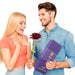 24k Gold Rose,hicoosee Gold Foil Plated Rose with LOVE Stand and Gift Box by Your Brand