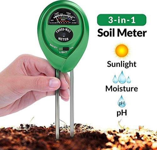 Soil Tester 3-in-1 Plant Moisture Sensor (Green) by Your Brand