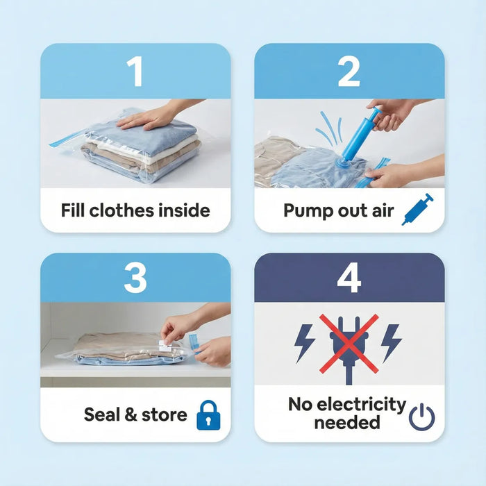 Vacuum Storage Bags, Compression Bags (5 Pcs Set) by Your Brand