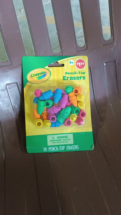 Pencil Top Eraser Rubber Erasers (1 Pc / Mix Color) by Your Brand