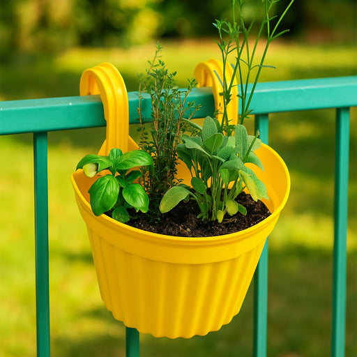 Multicolor Hanging Plastic Planters Orchid Relling , For Plantation,(1pc) by Your Brand