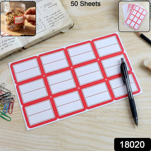 Writable Label Stickers – 50 Sheets by Your Brand