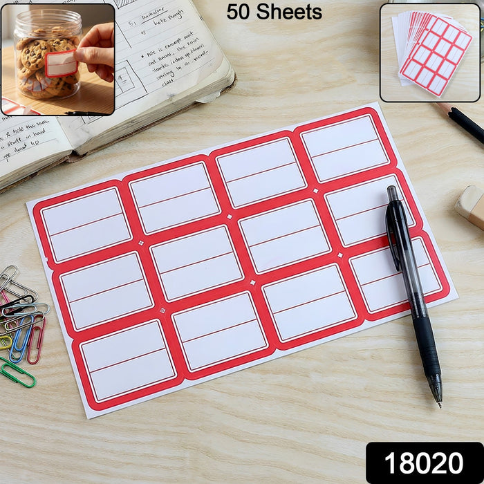 Writable Label Stickers – 50 Sheets by Your Brand