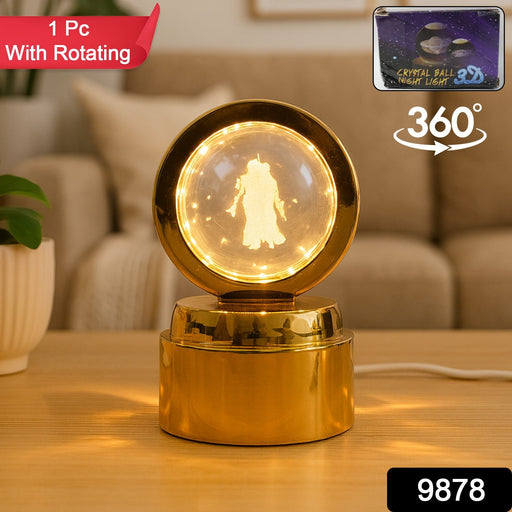 Radhe Krishna Crystal Ball Night Light – 1 Pc by Your Brand