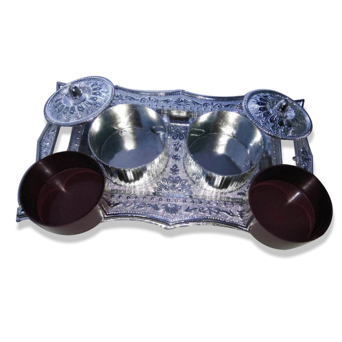 Multipurpose Decorative Multi Storage Mukhwas Dani / Serving Tray by Your Brand