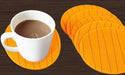 Round shape silicone cup mat set