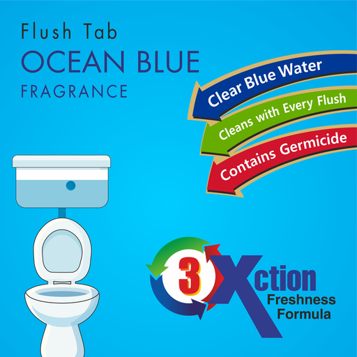 Toilet Cleaner Flush Tab (Ocean Blue) - 50 Gram by Your Brand