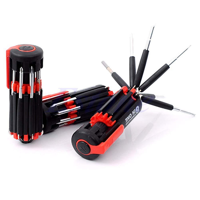 8 in 1 Multi-Function Screwdriver Kit with LED Portable Torch by Your Brand