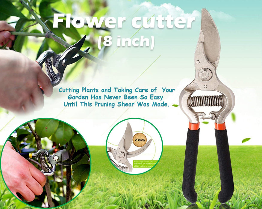 Garden Shears Pruners Scissor, flower cutter (8 inch) by Your Brand
