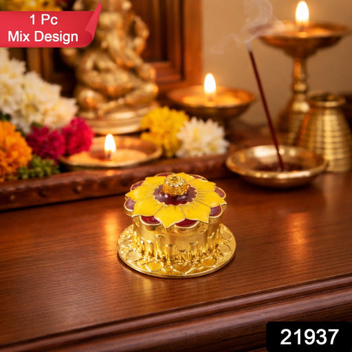 Decorative Golden Kankavati (1 Pc, Mix Design) by Your Brand