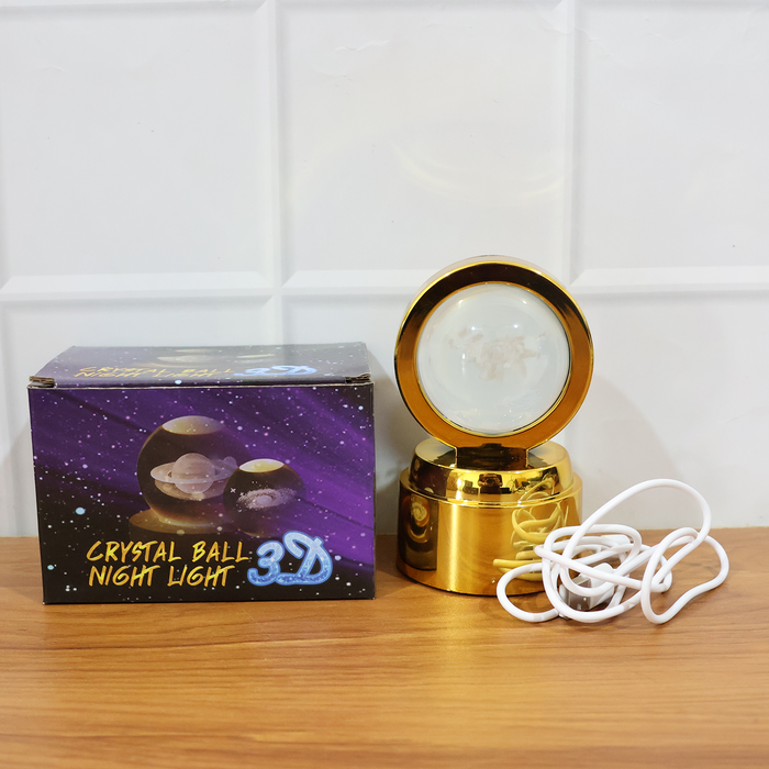 Bajrang Bali 3D Crystal Ball Night Light with LED Illumination (1 Pc) by Your Brand