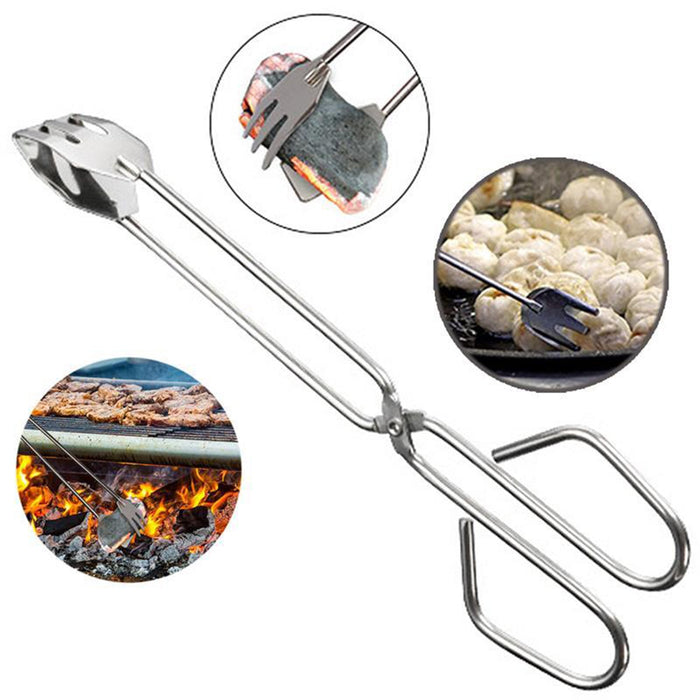 31cm Multi-Functional Metal BBQ Tongs for Serving (Clamp, Durable) by Your Brand