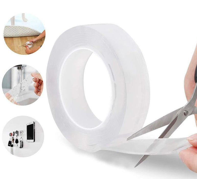 Double Sided Nano Adhesive Tape, 3 meter Washable Traceless Nano Gel Tape by Your Brand