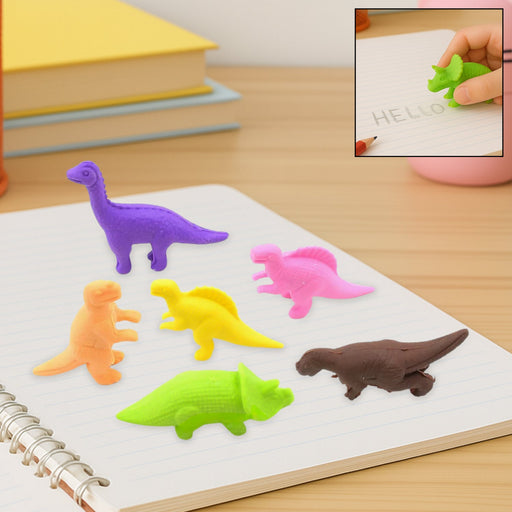 Dinosaur Shaped Erasers, 3D Puzzle Erasers (6 Pcs Set) by Your Brand