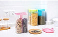 Transparent food storage container with two sections