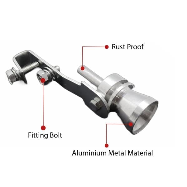 🔥Medium Universal Turbo Sound Noise Exhaust Muffler Pipe Whistle Valve🚗💨 Dropdash