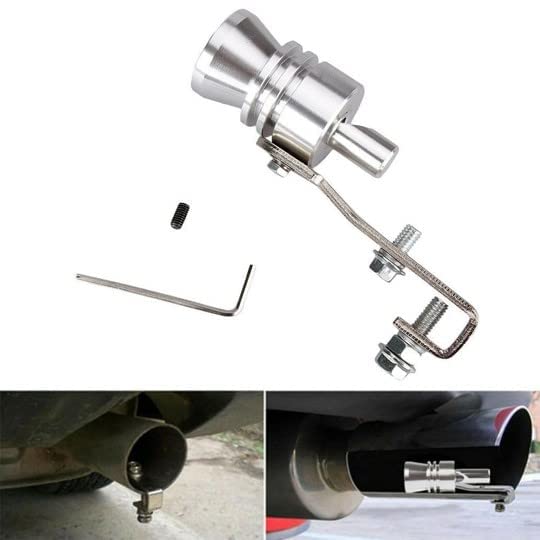 🔥Medium Universal Turbo Sound Noise Exhaust Muffler Pipe Whistle Valve🚗💨 Dropdash