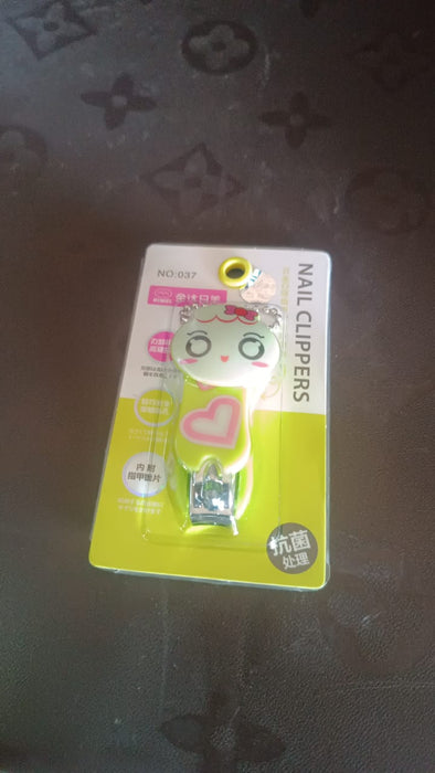 Cute Cartoon Nail Clipper with Keychain Portable Nail Cutter (1 Pc) by Your Brand
