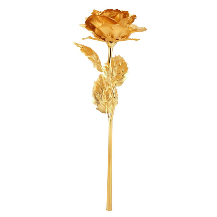 Luxury Decorative Gold Plated Artificial Golden Rose with Premium Box by Your Brand