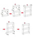 Multipurpose 3 Layer Slim Side Space Saving Storage Organizer Rack Shelf by Your Brand