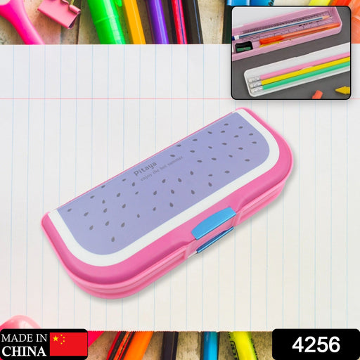 Multipurpose Cartoon Pencil Box – 2-Compartment Compass Box for Kids (Mix Color 1 Pc) by Your Brand