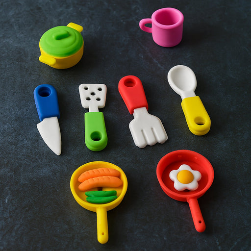 Fancy & Stylish Mini Erasers for Kids (8 Pc Set) - Fun Designs, Party Favors by Your Brand