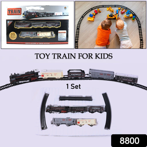 Toy Train Set for Kids, Battery Operated Train with Track Set by Your Brand