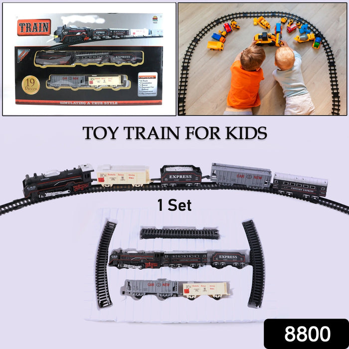 Toy Train Set for Kids, Battery Operated Train with Track Set by Your Brand