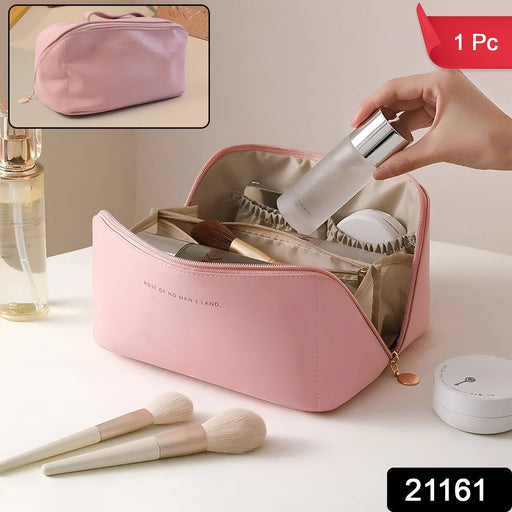 Portable Multi-Compartment Makeup & Toiletry Organizer Pouch (1 Pc) by Your Brand