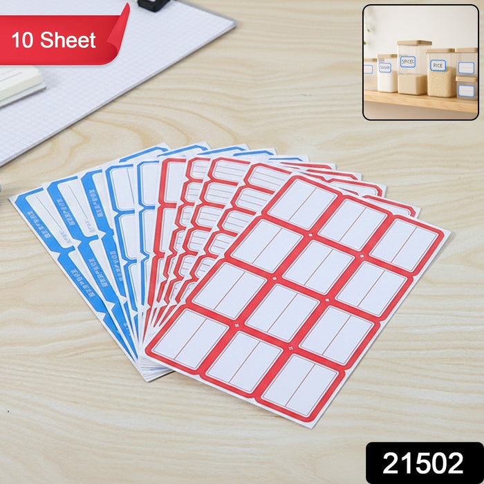 10 Sheets Self-Adhesive Label Stickers by Your Brand