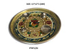 Stainless Steel Pooja Thali with Golden Chain, Diamond, Pearl & Fancy Stones by Your Brand