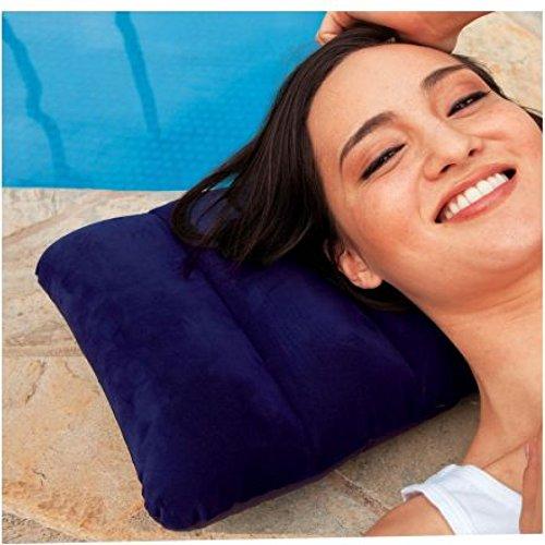 Velvet Air Inflatable Travel Pillow (Blue) by Your Brand